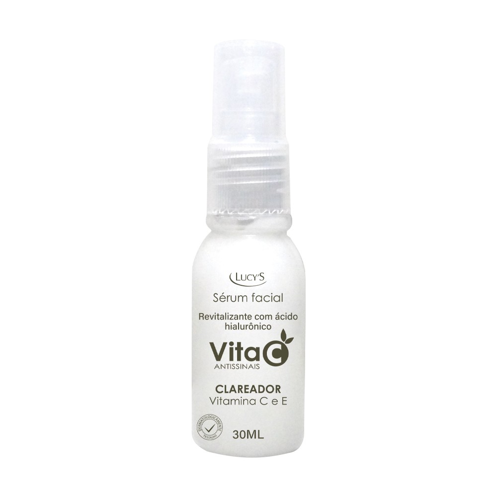 Sérum facial Vita C antissinais revitalizante com ácido hialurônico, vitamina C e E - 30ml